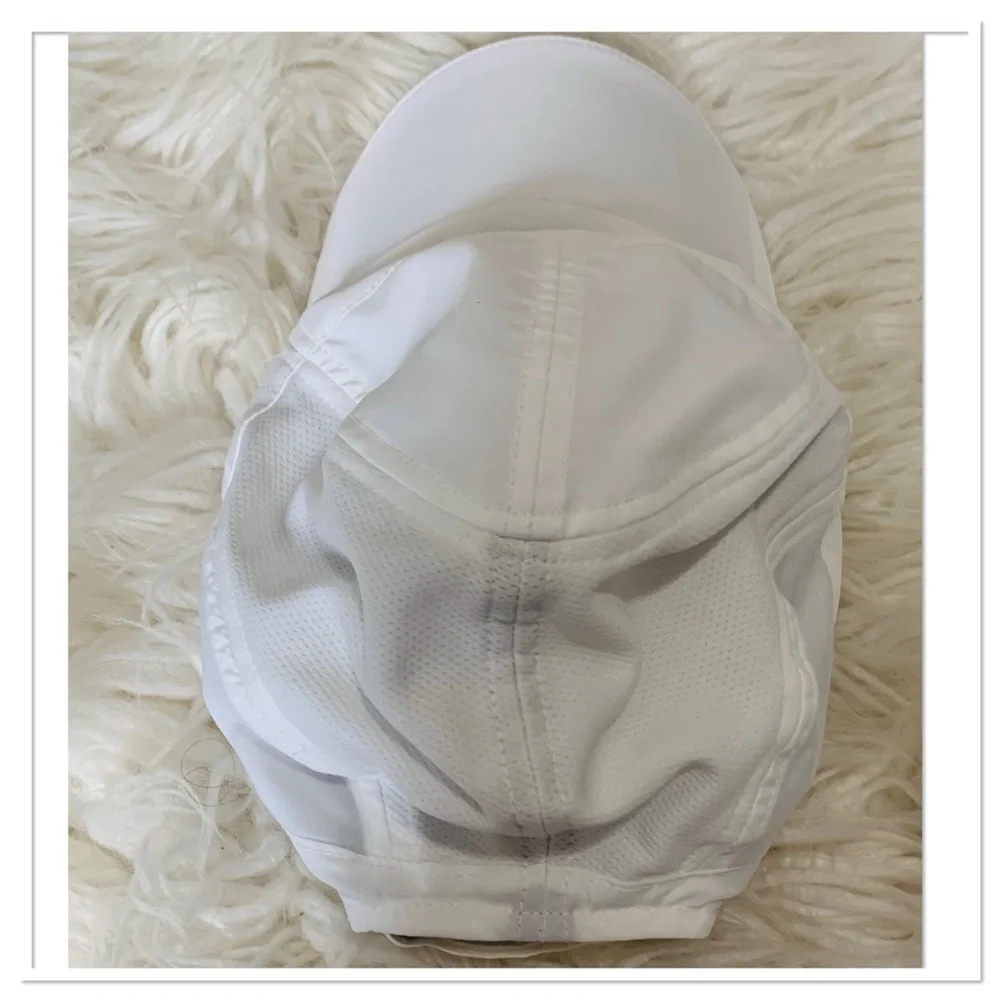Nike Vintage Tailwind 7 Panel Featherlight Dri Fit Running Cap Hat White Brown